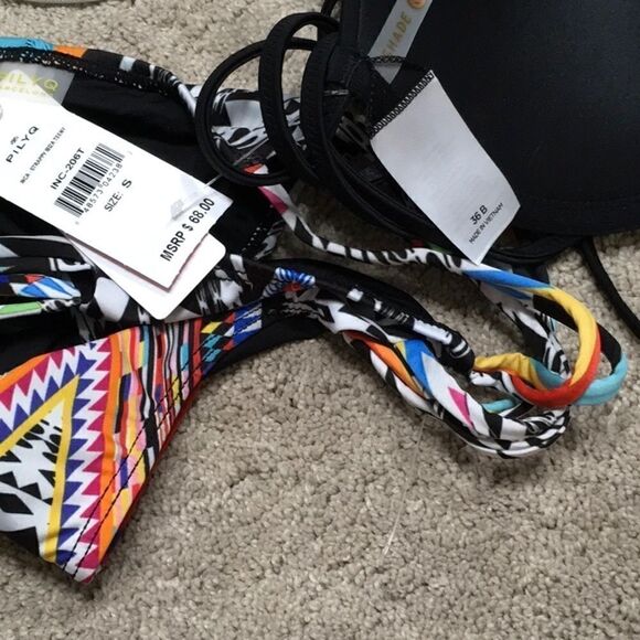 PILYQ mixed bikini. 34C/S-bottom. NWT - Picture 5 of 6